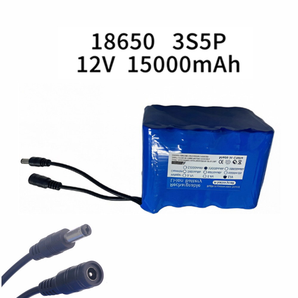 Lithium Battery 12V - Balıkçılık Pili 12v 3S5P 15Ah Taşınabilir
